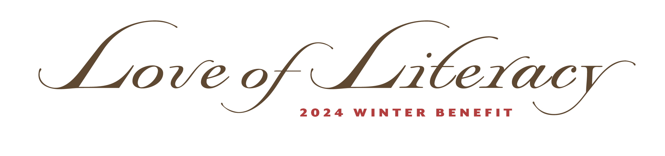 Love of Literacy 2024 Winter Benefit Logo